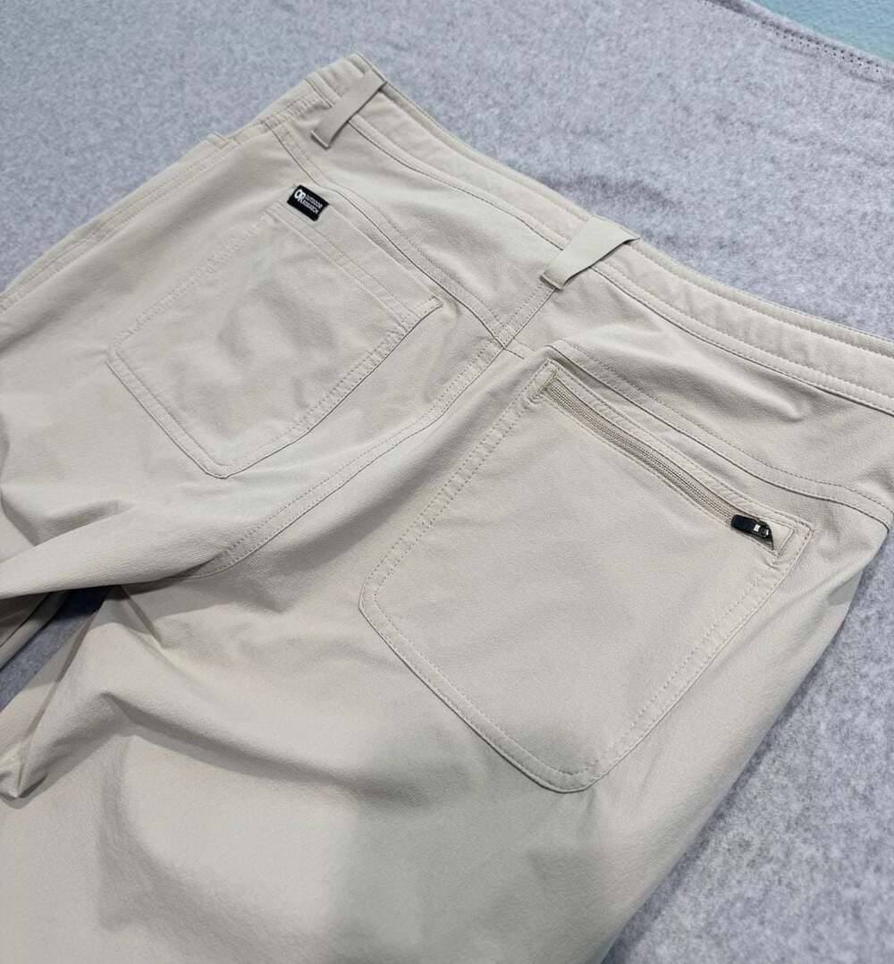 Outdoor Research Ferrosi Pants Women 12 Beige Hiking Stretch Nylon Straight Leg - Picture 6 of 10